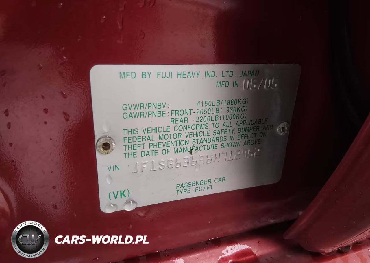 2006 Subaru Forester 2.5X VIN:JF1SG63696H712952 - 9