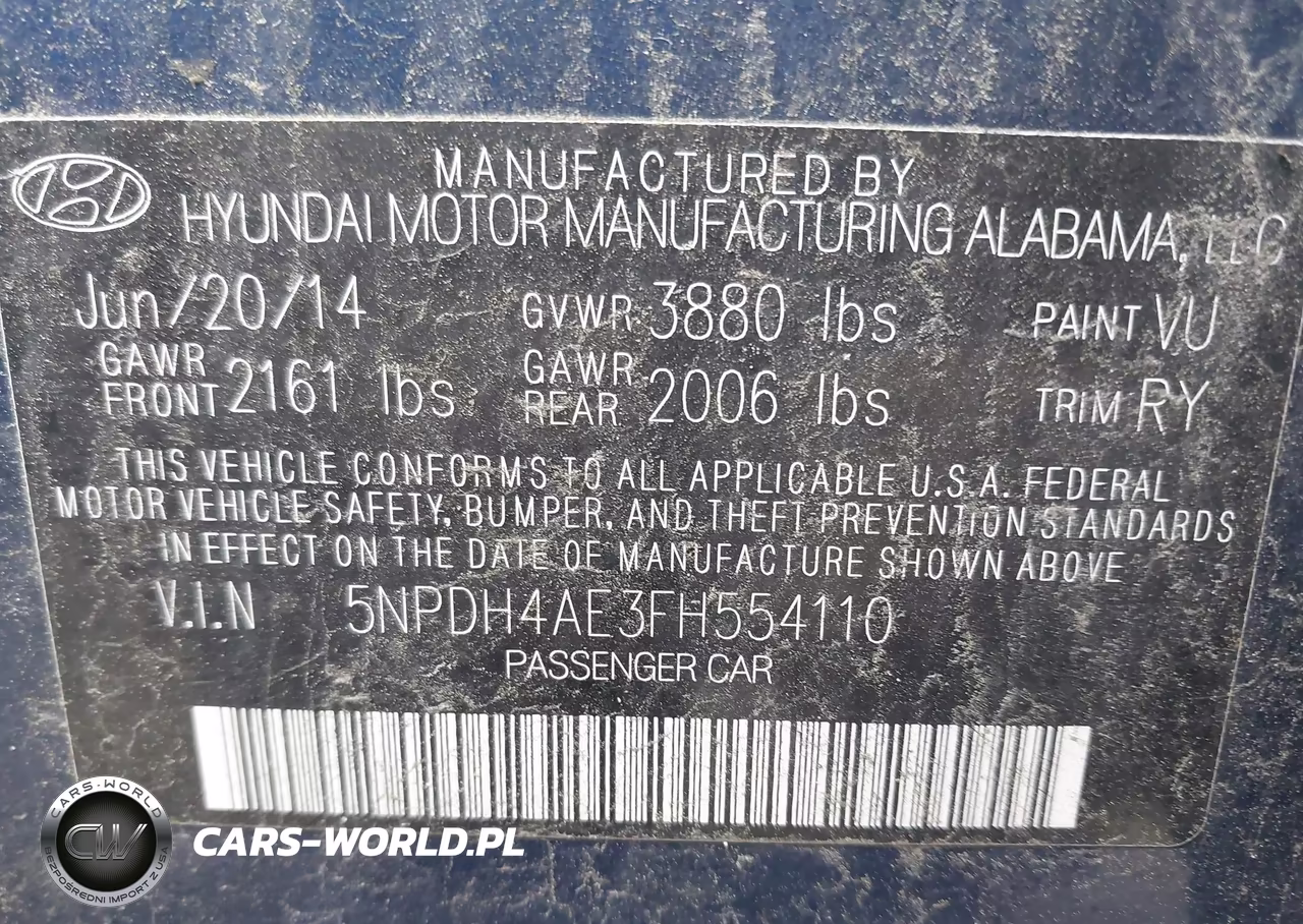 2015 Hyundai Elantra Se VIN:5NPDH4AE3FH554110 - 9