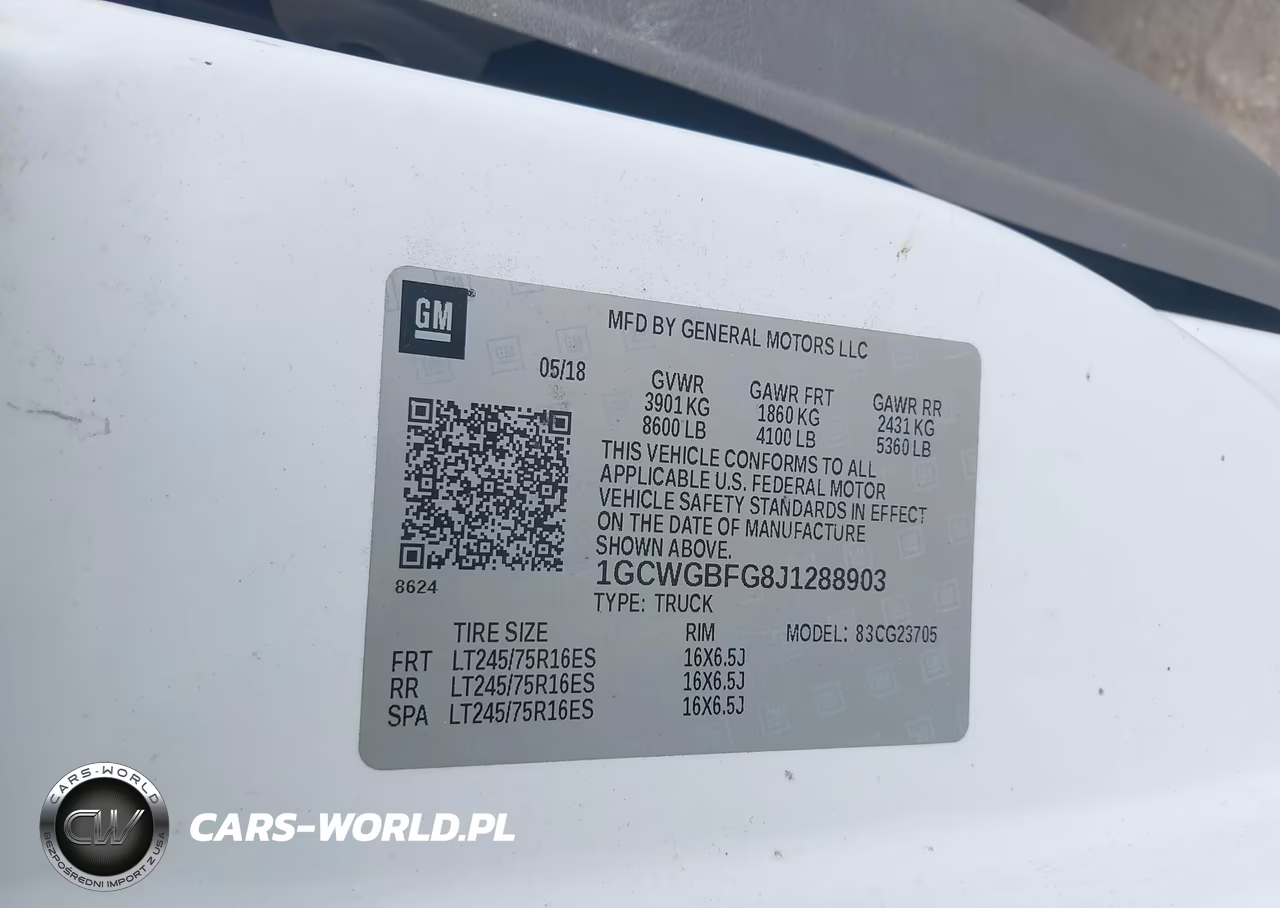 2018 Chevrolet Express 2500 Work Van VIN:1GCWGBFG8J1288903 - 9