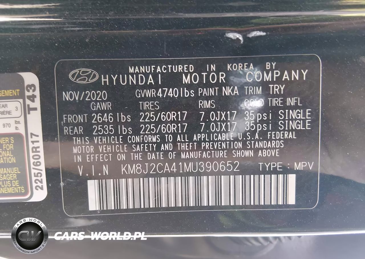 2021 Hyundai Tucson Se VIN:KM8J2CA41MU390652 - 9