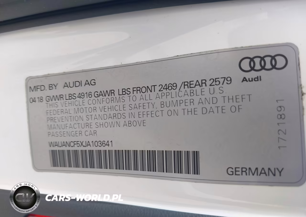 2018 Audi A5 2.0T Premium VIN:WAUANCF5XJA103641 - 9