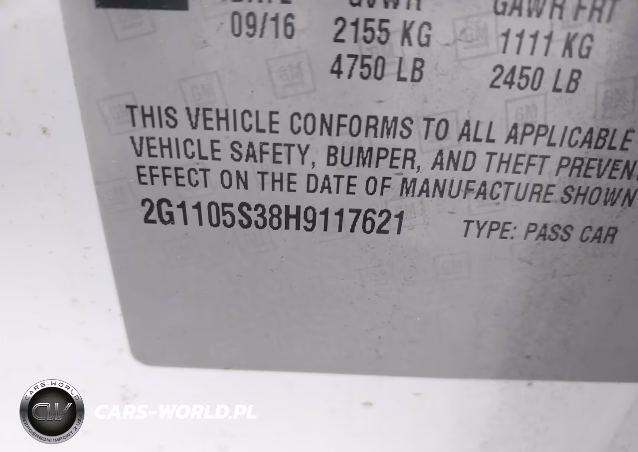 2017 Chevrolet Impala 1Lt VIN:2G1105S38H9117621 - 9