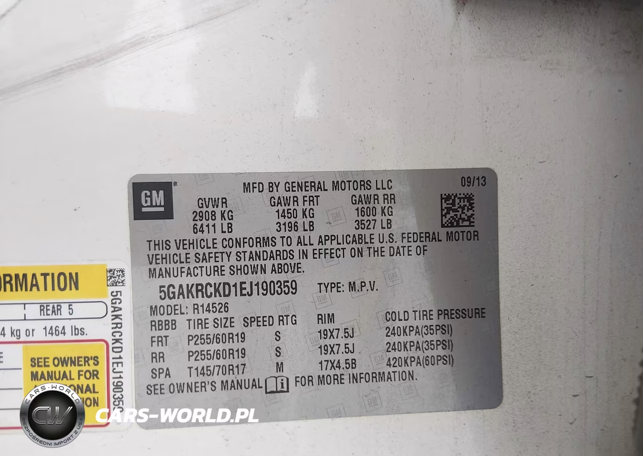 2014 Buick Enclave Premium VIN:5GAKRCKD1EJ190359 - 9