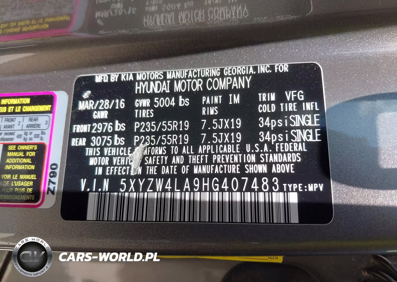 2017 Hyundai Santa Fe Sport 2.0T Ultimate VIN:5XYZW4LA9HG407483 - 9