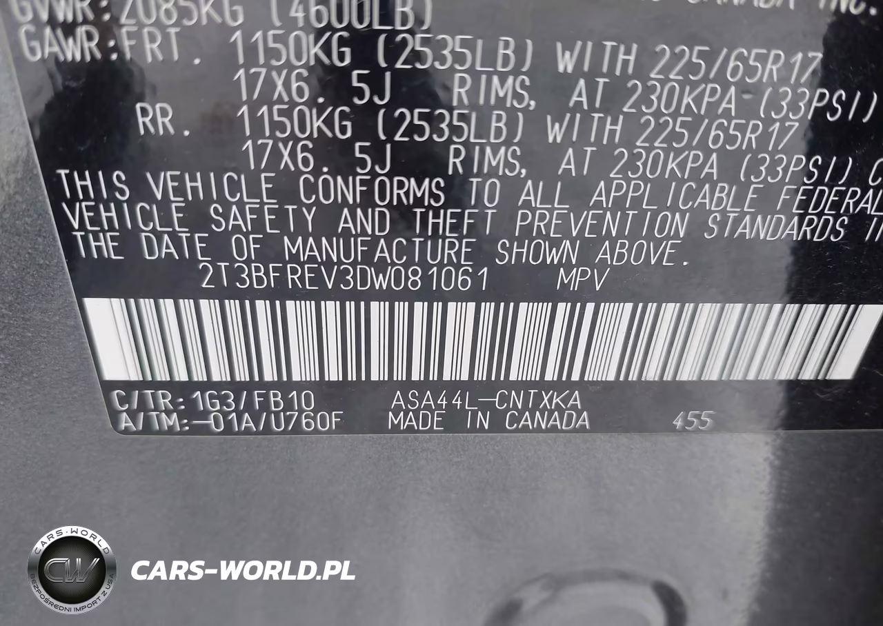 2013 Toyota Rav4 Le VIN:2T3BFREV3DW081061 - 9