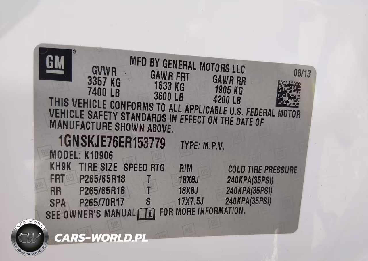 2014 Chevrolet Suburban Lt VIN:1GNSKJE76ER153779 - 9