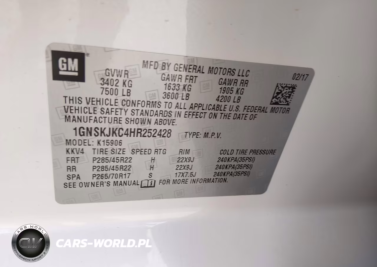 2017 Chevrolet Suburban Premier VIN:1GNSKJKC4HR252428 - 9