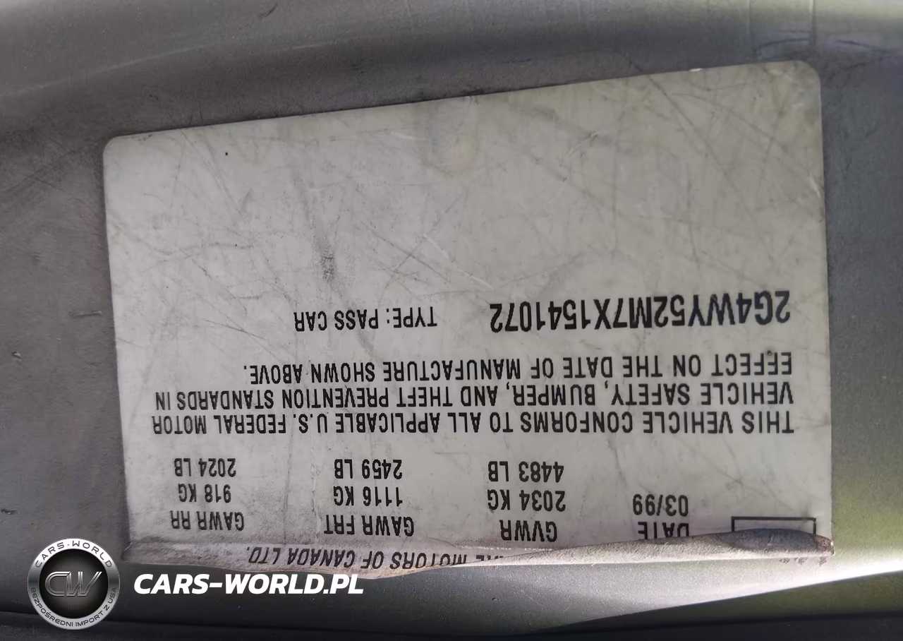1999 Buick Century Limited VIN:2G4WY52M7X1541072 - 9