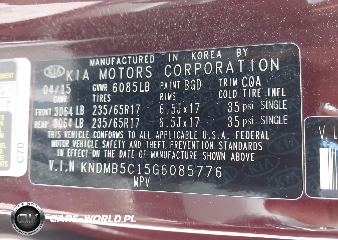 2016 Kia Sedona Lx VIN:KNDMB5C15G6085776 - 9