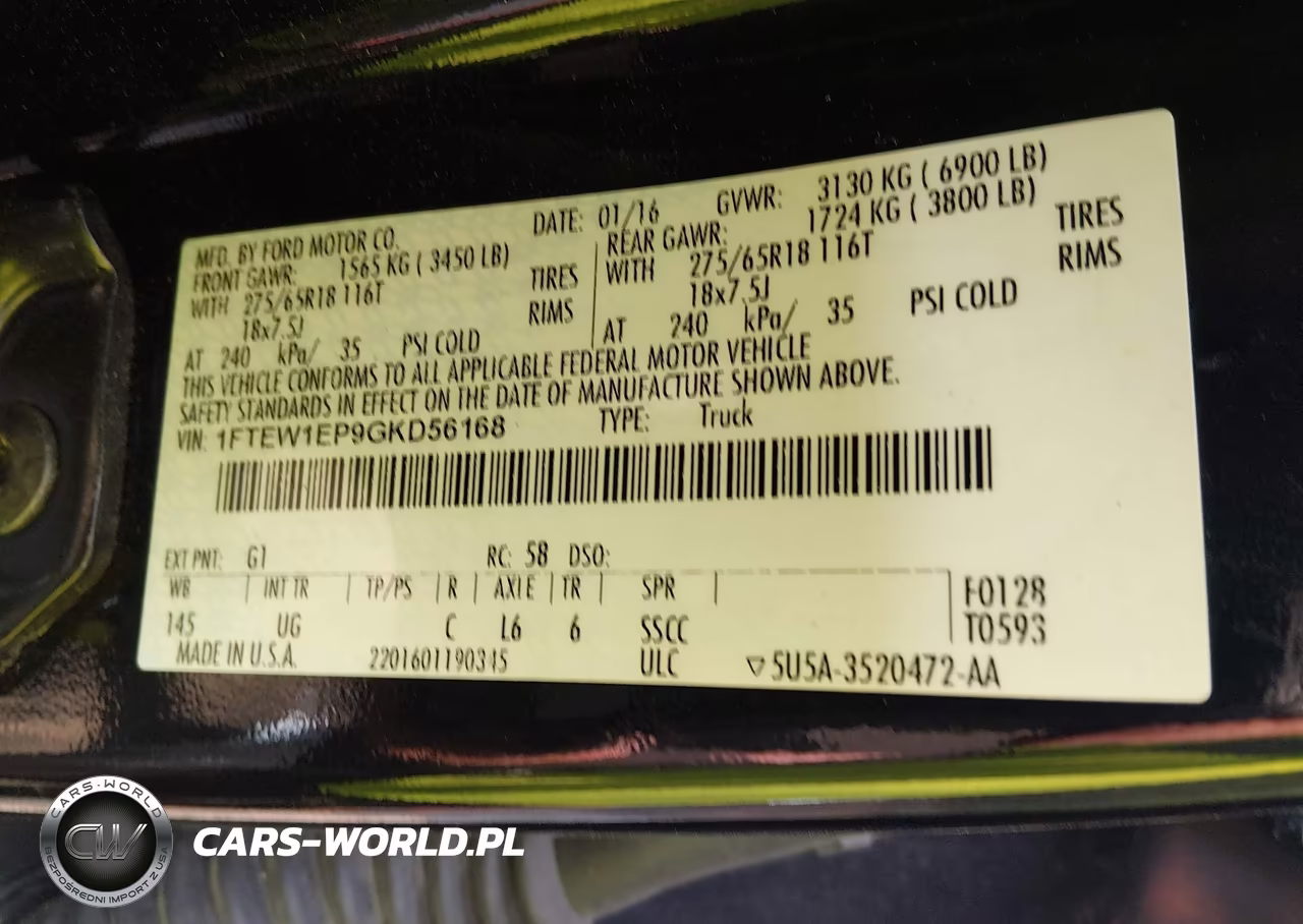 2016 Ford F-150 Xlt VIN:1FTEW1EP9GKD56168 - 9