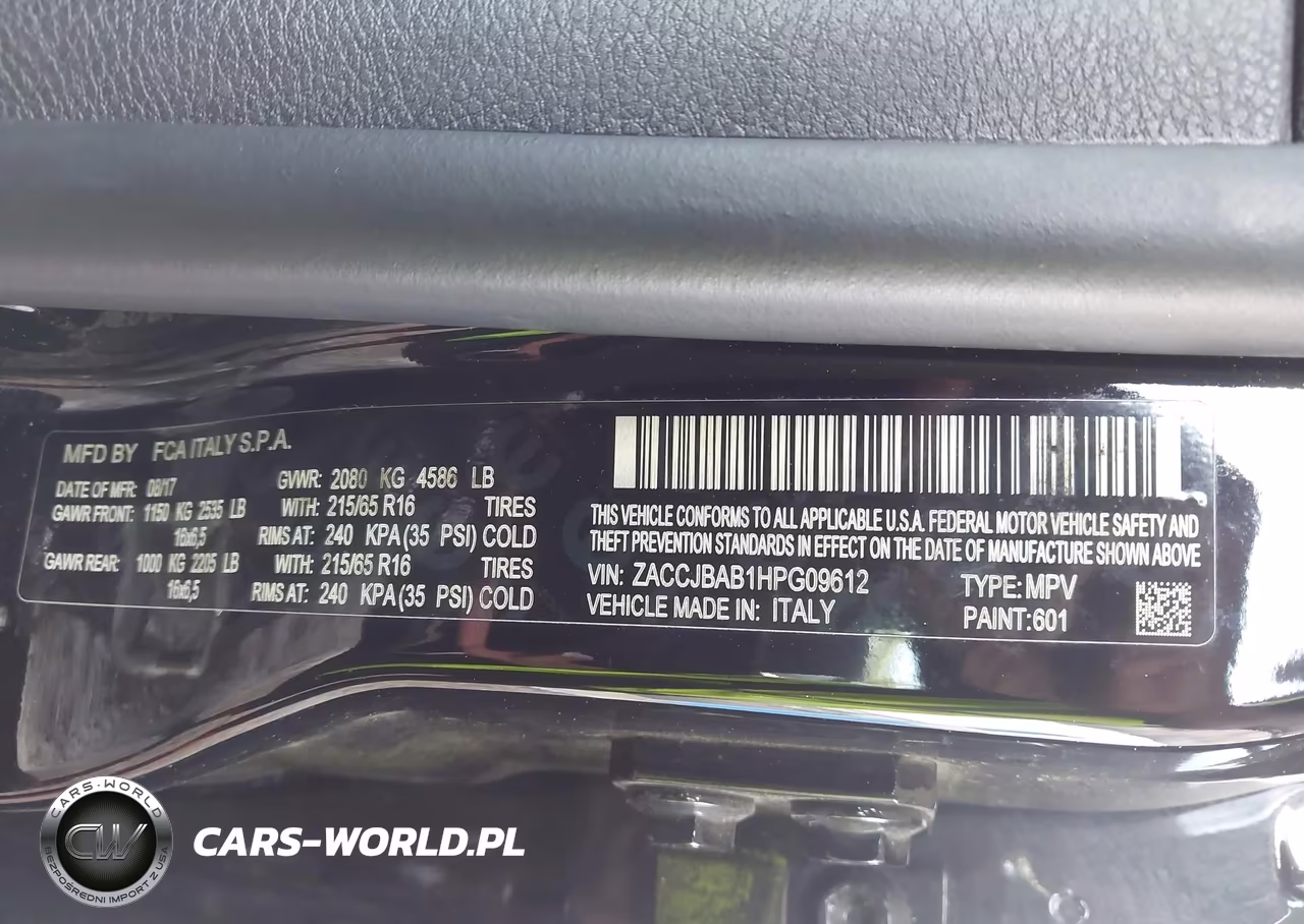 2017 Jeep Renegade Sport VIN:ZACCJBAB1HPG09612 - 9