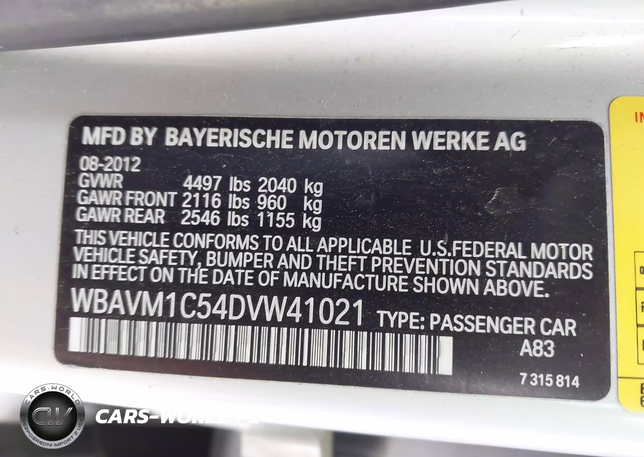 2013 BMW X1 Sdrive28I VIN:WBAVM1C54DVW41021 - 9