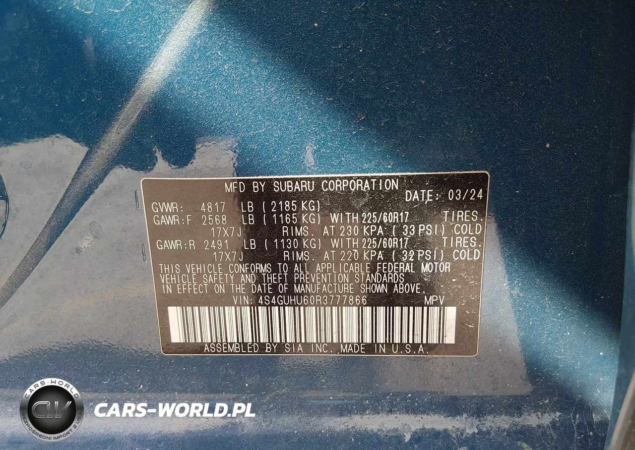 2024 Subaru Crosstrek Wilderness VIN:4S4GUHU60R3777866 - 9