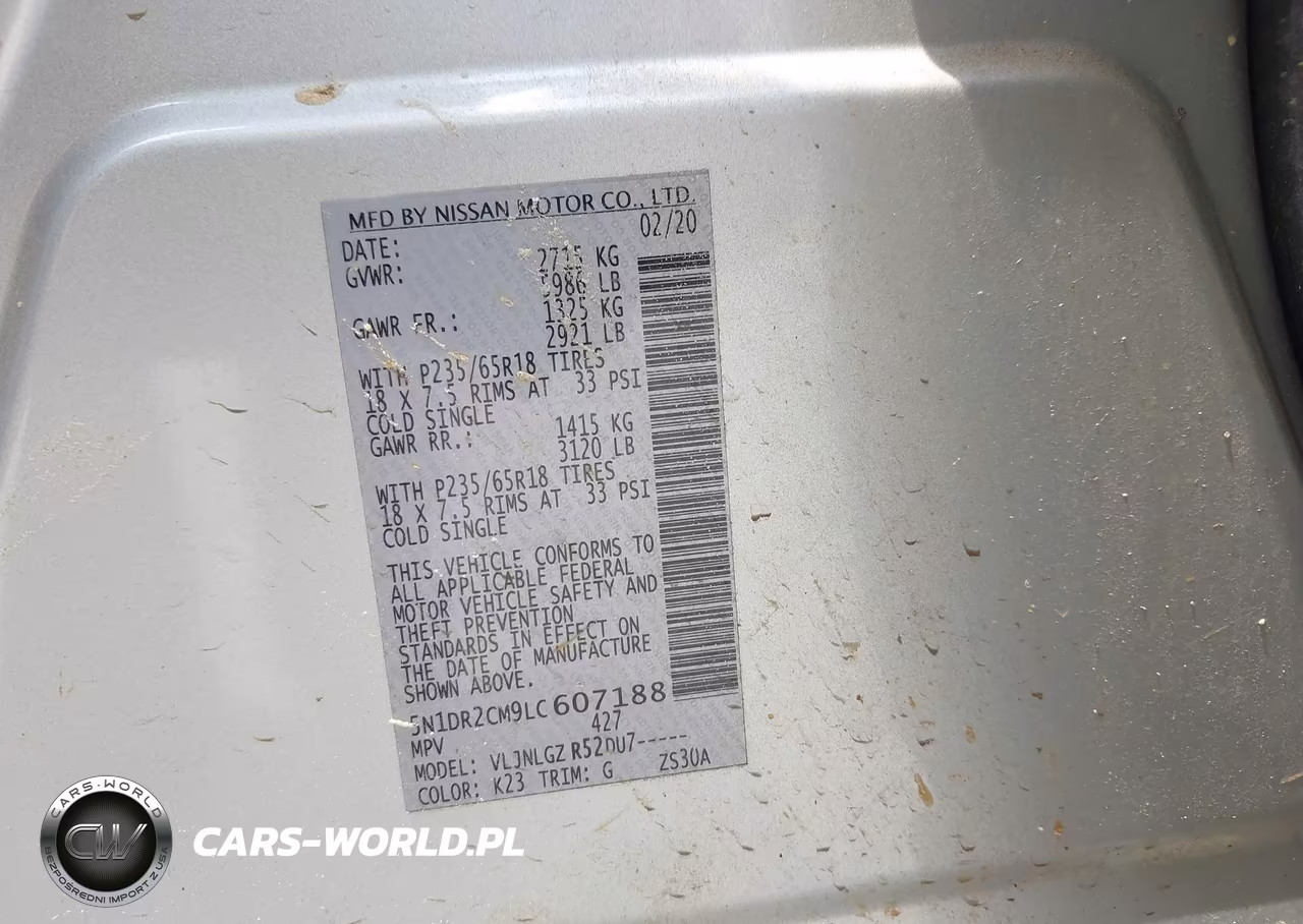2020 Nissan Pathfinder Sl 4Wd VIN:5N1DR2CM9LC607188 - 9