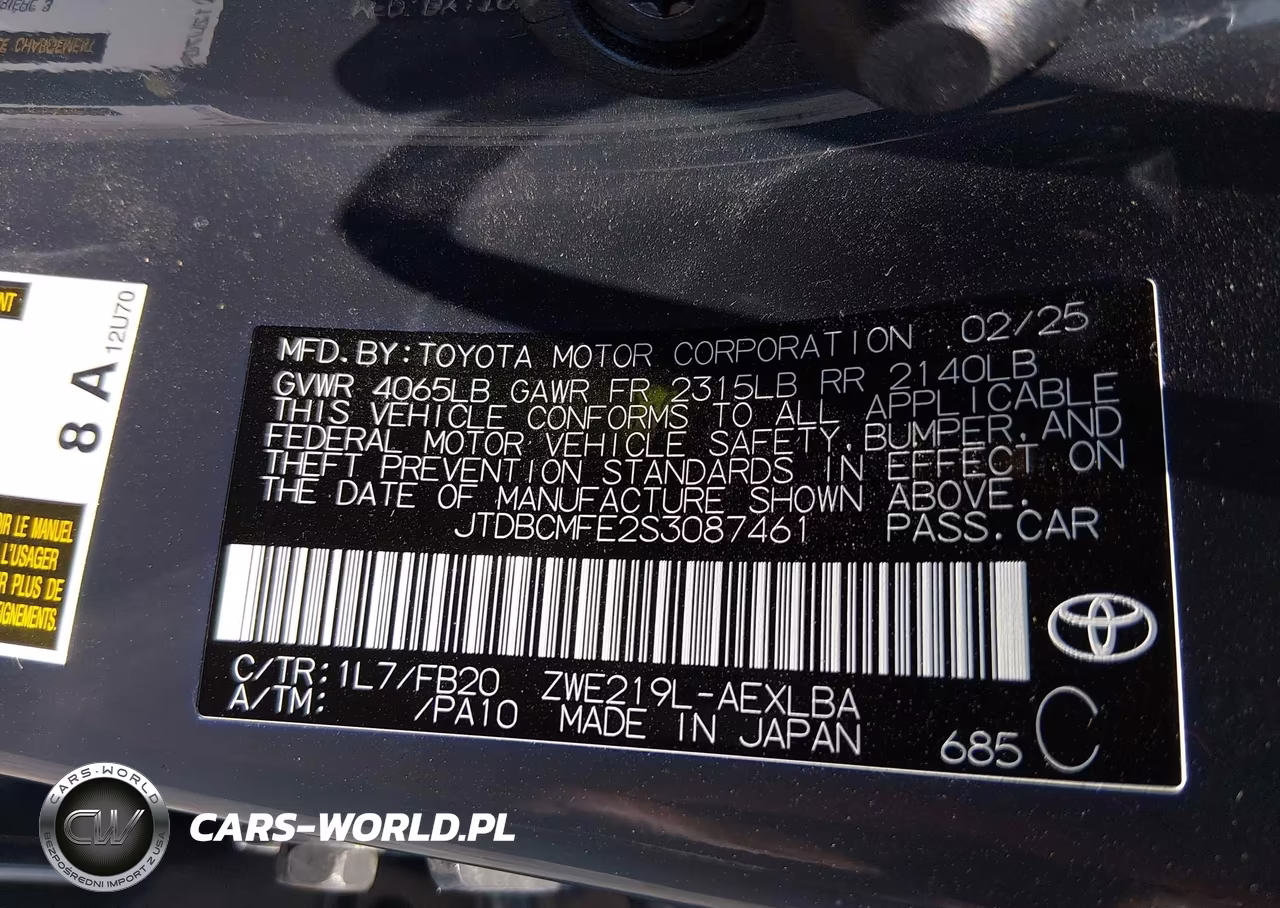 2025 Toyota Corolla Hybrid Le VIN:JTDBCMFE2S3087461 - 9