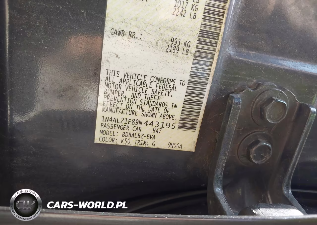 2009 Nissan Altima 2.5 S VIN:1N4AL21E89N443195 - 9