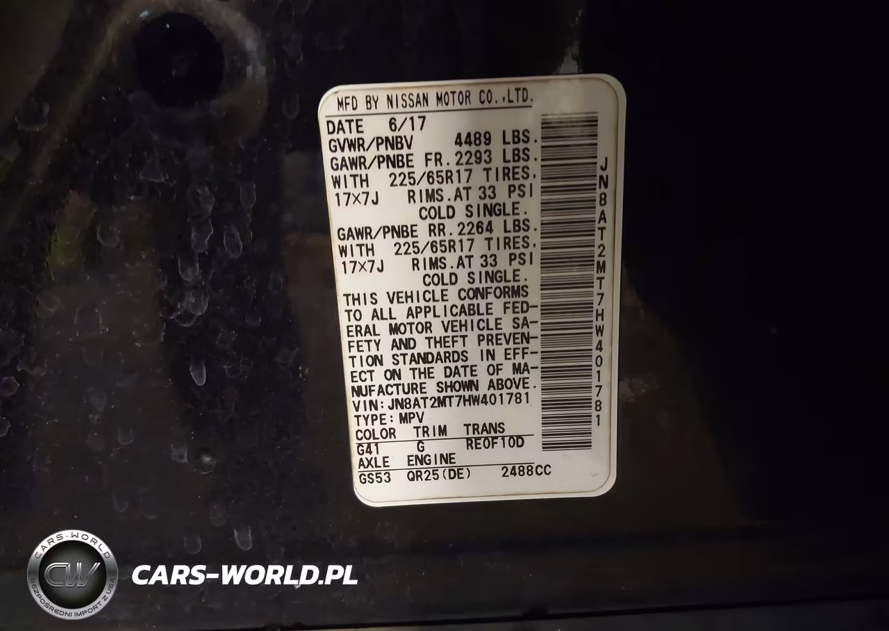 2017 Nissan Rogue S VIN:JN8AT2MT7HW401781 - 9