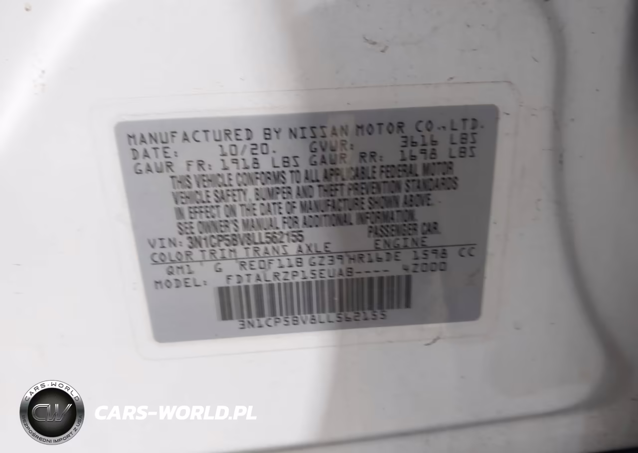 2020 Nissan Kicks S Xtronic Cvt VIN:3N1CP5BV8LL562155 - 9