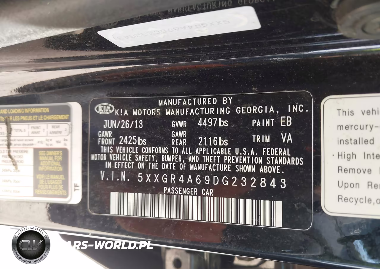 2013 Kia Optima Sx VIN:5XXGR4A69DG232843 - 9