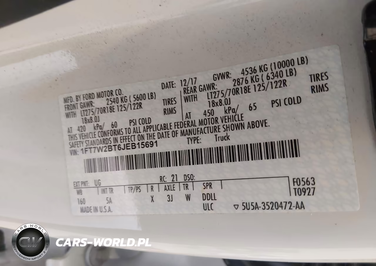2018 Ford F-250 Lariat VIN:1FT7W2BT6JEB15691 - 9