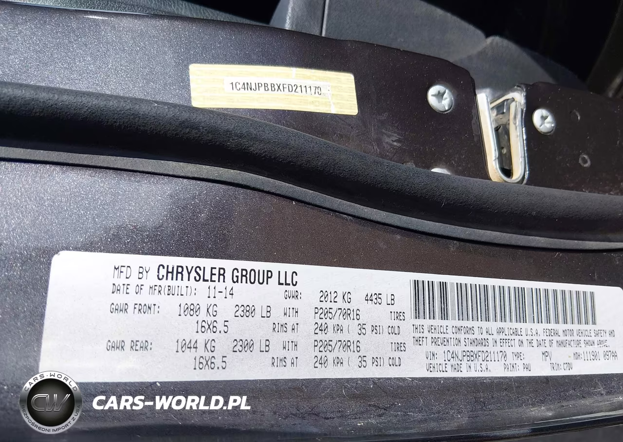2015 Jeep Patriot Sport VIN:1C4NJPBBXFD211170 - 9