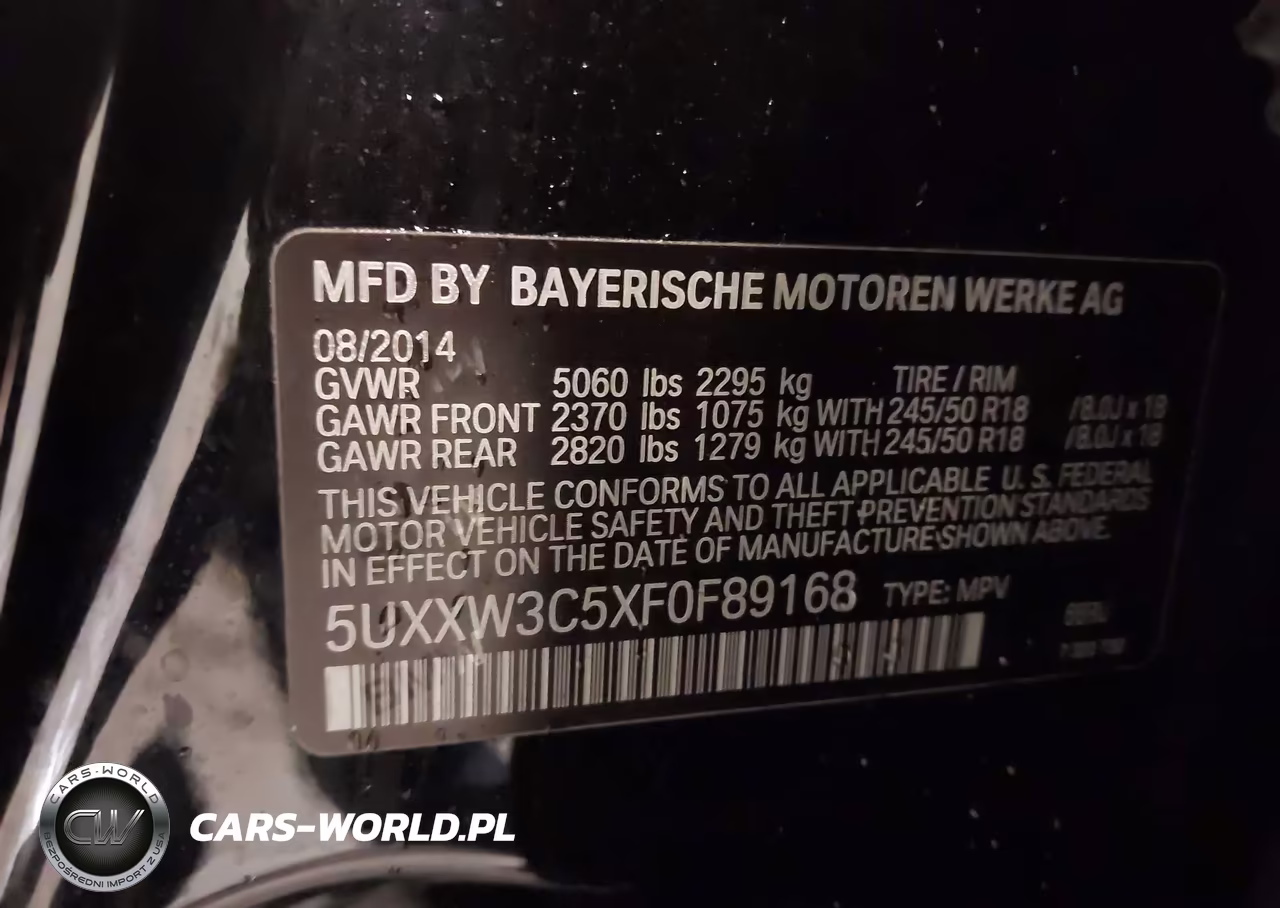 2015 BMW X4 xDrive28I VIN:5UXXW3C5XF0F89168 - 9