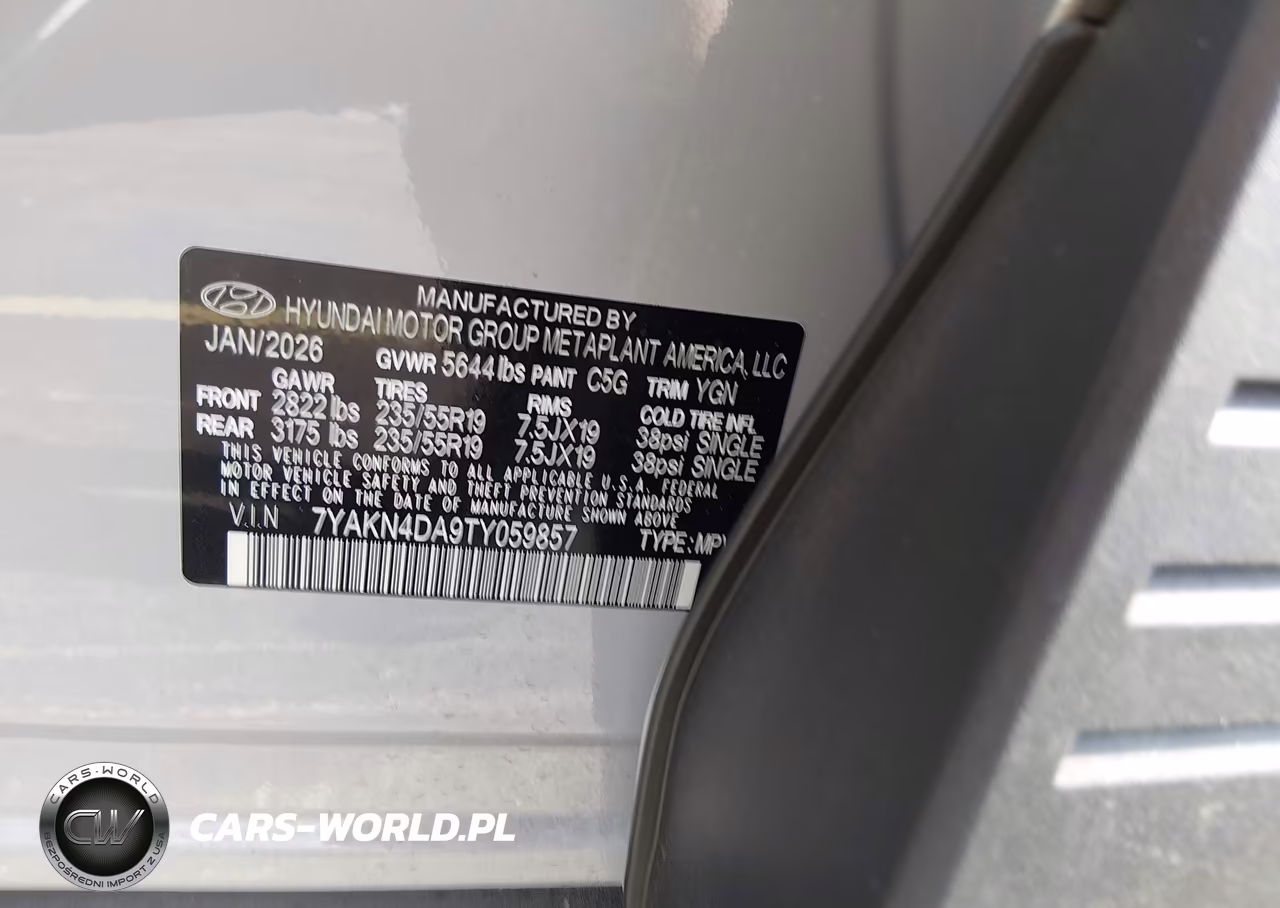 2026 Hyundai Ioniq 5 Sel VIN:7YAKN4DA9TY059857 - 9