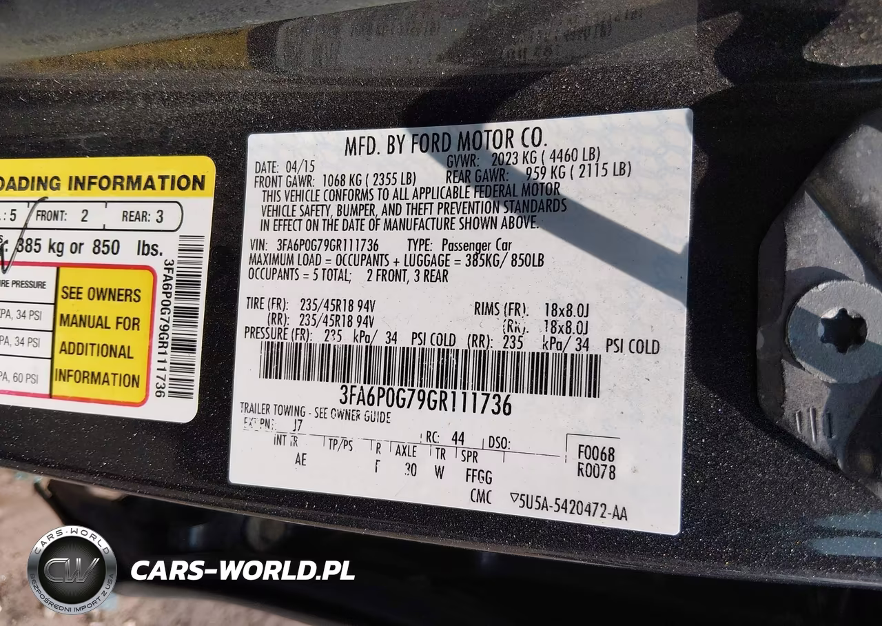 2016 Ford Fusion S VIN:3FA6P0G79GR111736 - 9