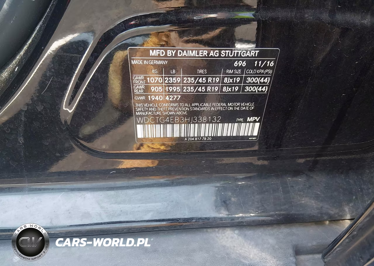 2017 Mercedes-Benz Gla 250 VIN:WDCTG4EB3HJ338132 - 9