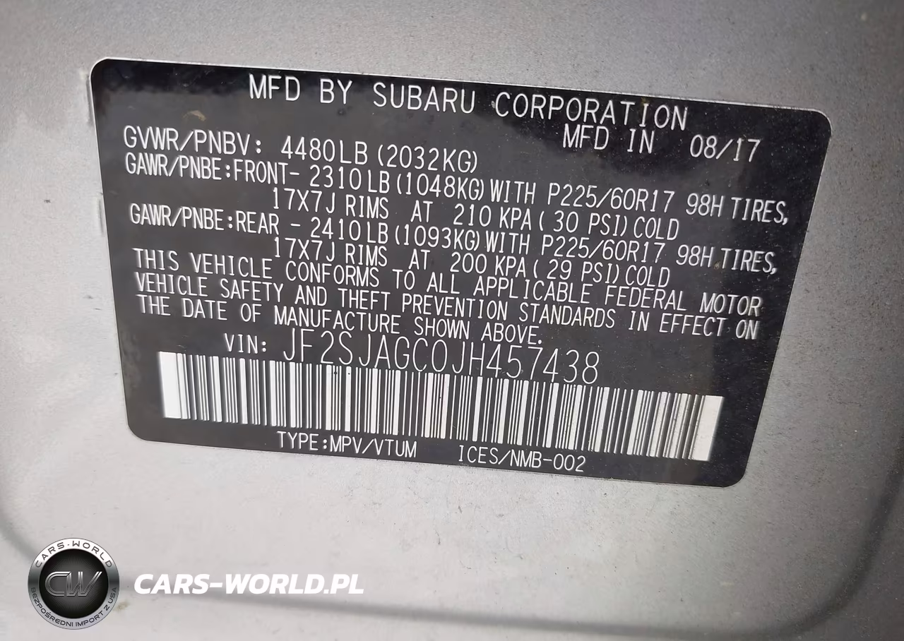 2018 Subaru Forester 2.5I Premium VIN:JF2SJAGC0JH457438 - 9