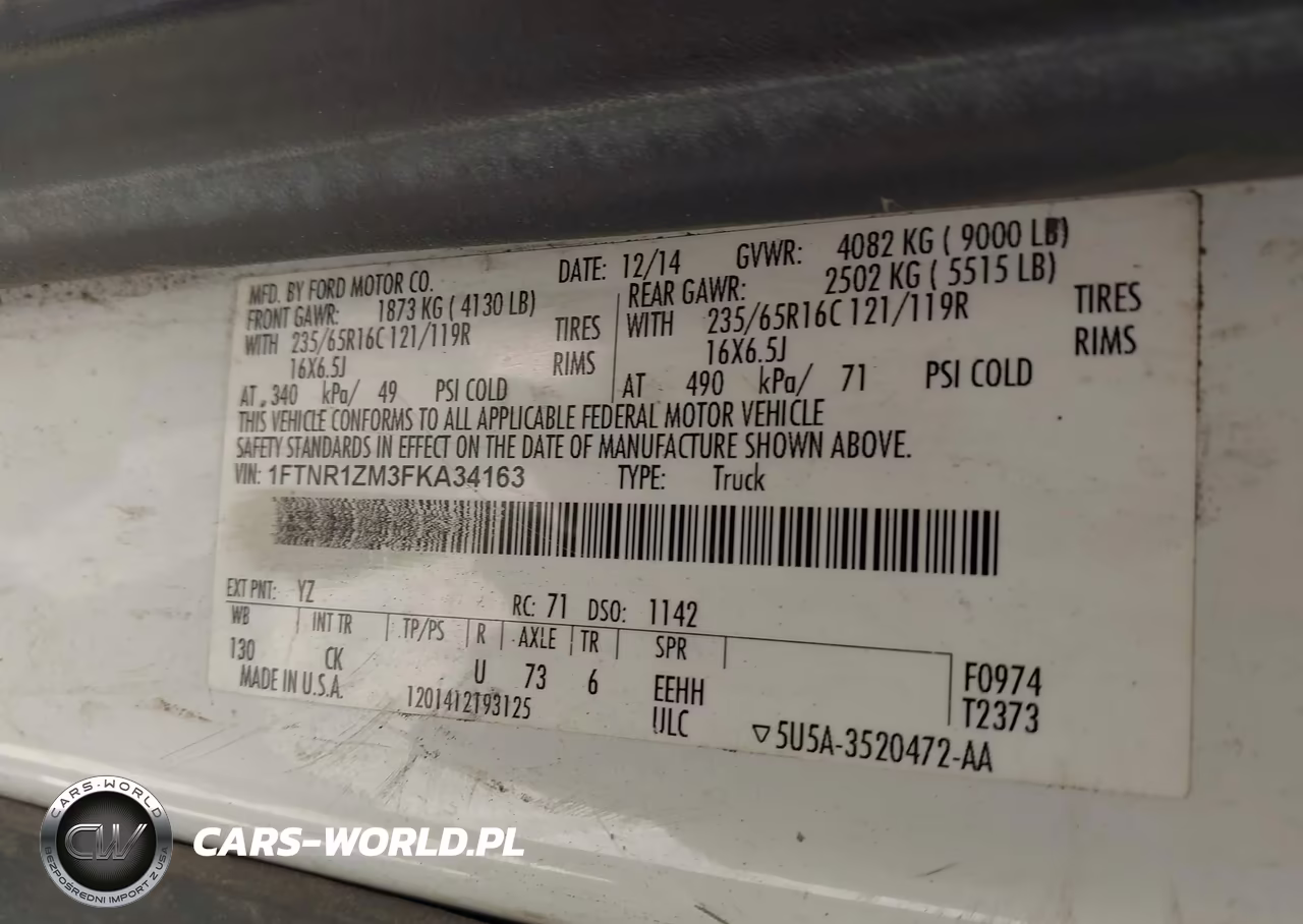 2015 Ford Transit-250 VIN:1FTNR1ZM3FKA34163 - 9