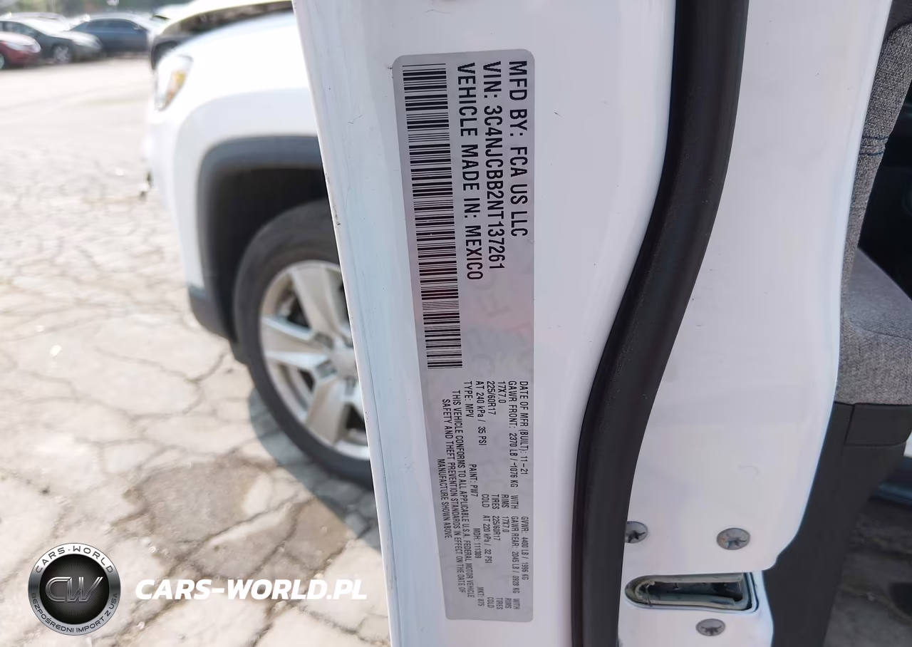 2022 Jeep Compass Latitude Fwd VIN:3C4NJCBB2NT137261 - 9
