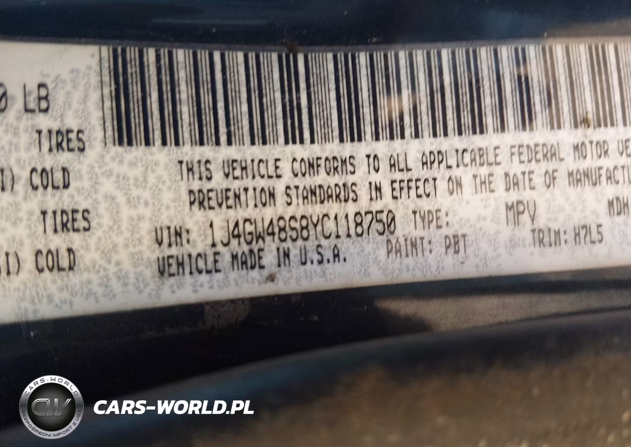 2000 Jeep Grand Cherokee Laredo VIN:1J4GW48S8YC118750 - 9