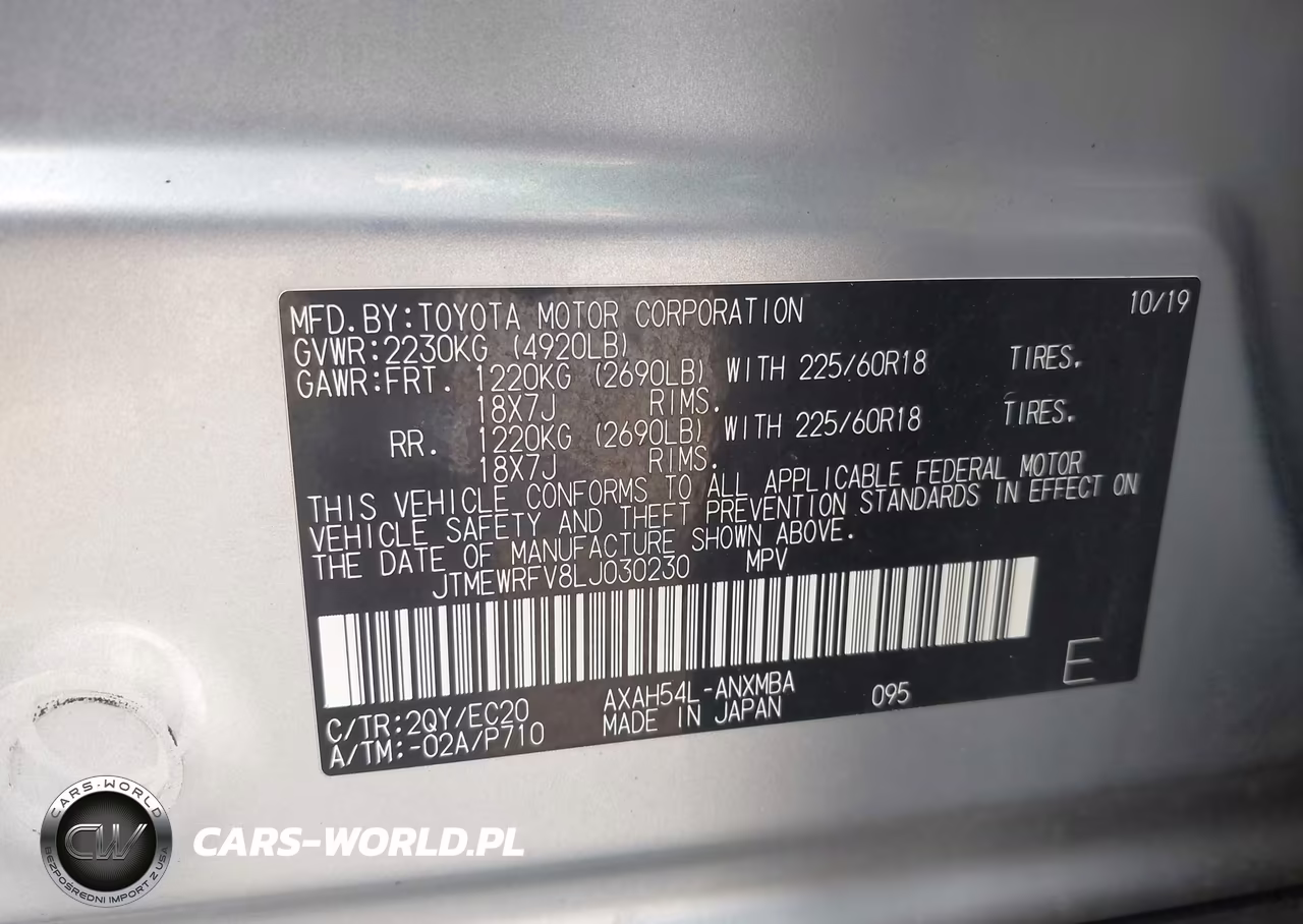 2020 Toyota Rav4 Hybrid Xse VIN:JTMEWRFV8LJ030230 - 9