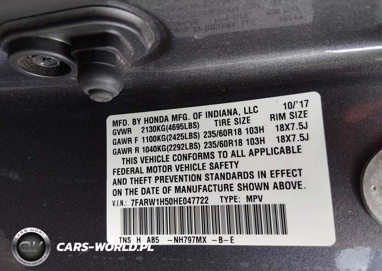 2017 Honda Cr-V Ex VIN:7FARW1H50HE047722 - 9