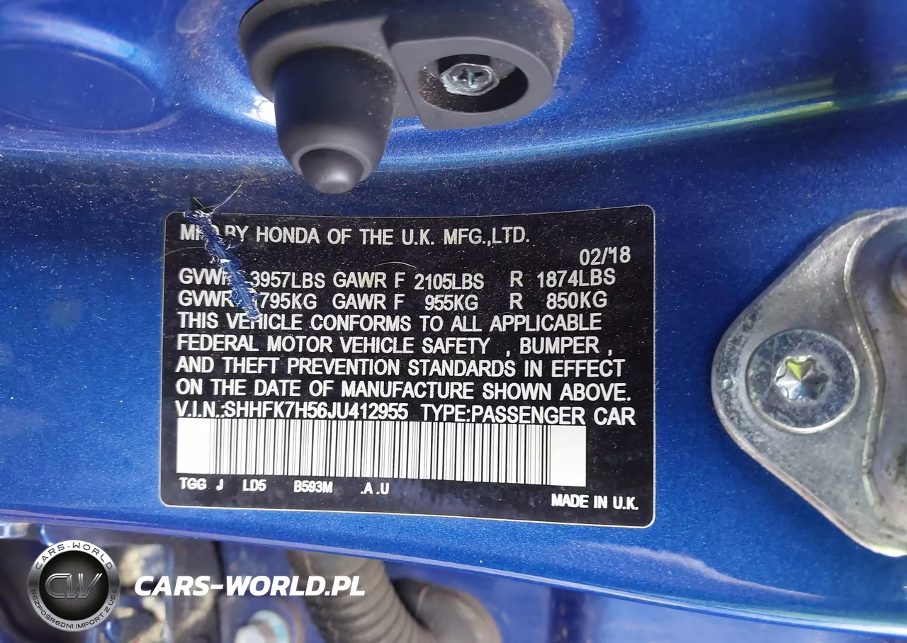 2018 Honda Civic Ex VIN:SHHFK7H56JU412955 - 9