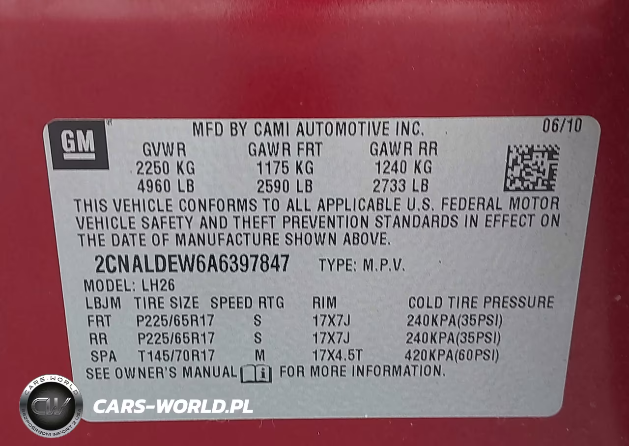 2010 Chevrolet Equinox Lt VIN:2CNALDEW6A6397847 - 9