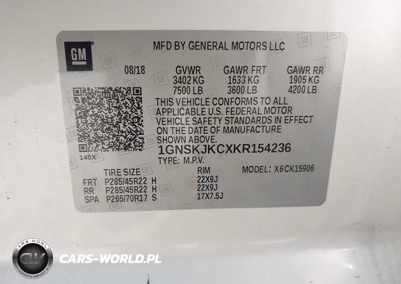 2019 Chevrolet Suburban Premier VIN:1GNSKJKCXKR154236 - 9