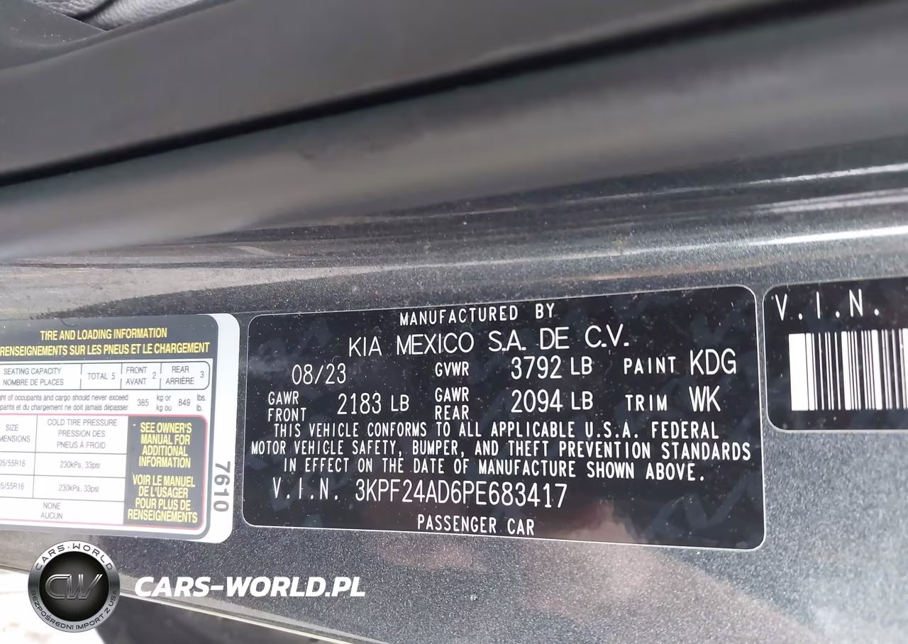 2023 Kia Forte Lxs VIN:3KPF24AD6PE683417 - 9