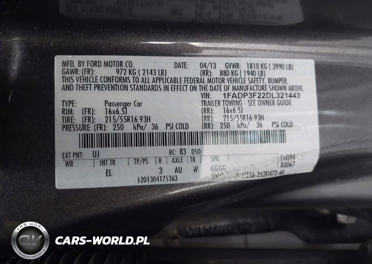 2013 Ford Focus Se VIN:1FADP3F22DL321443 - 9