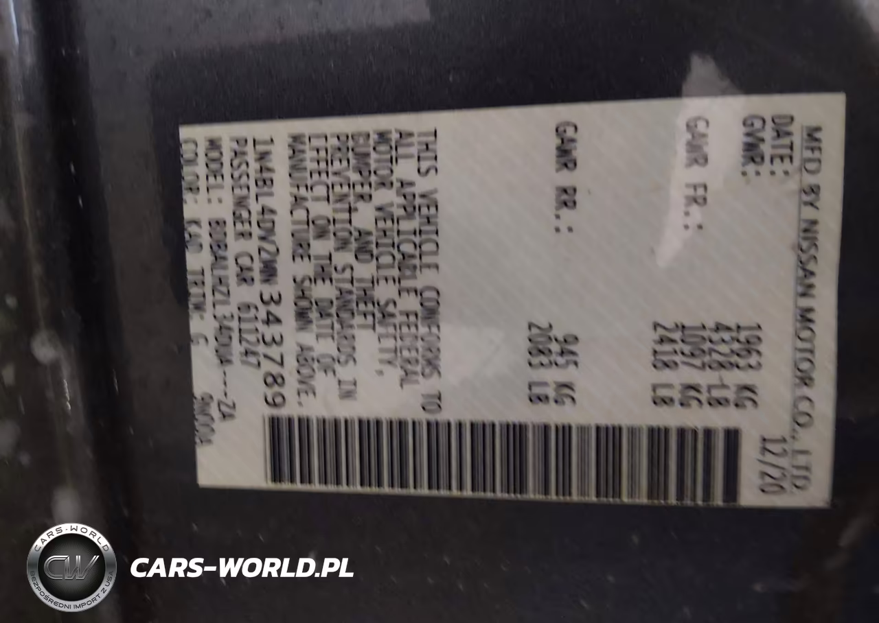 2021 Nissan Altima Sv Fwd VIN:1N4BL4DV2MN343789 - 9