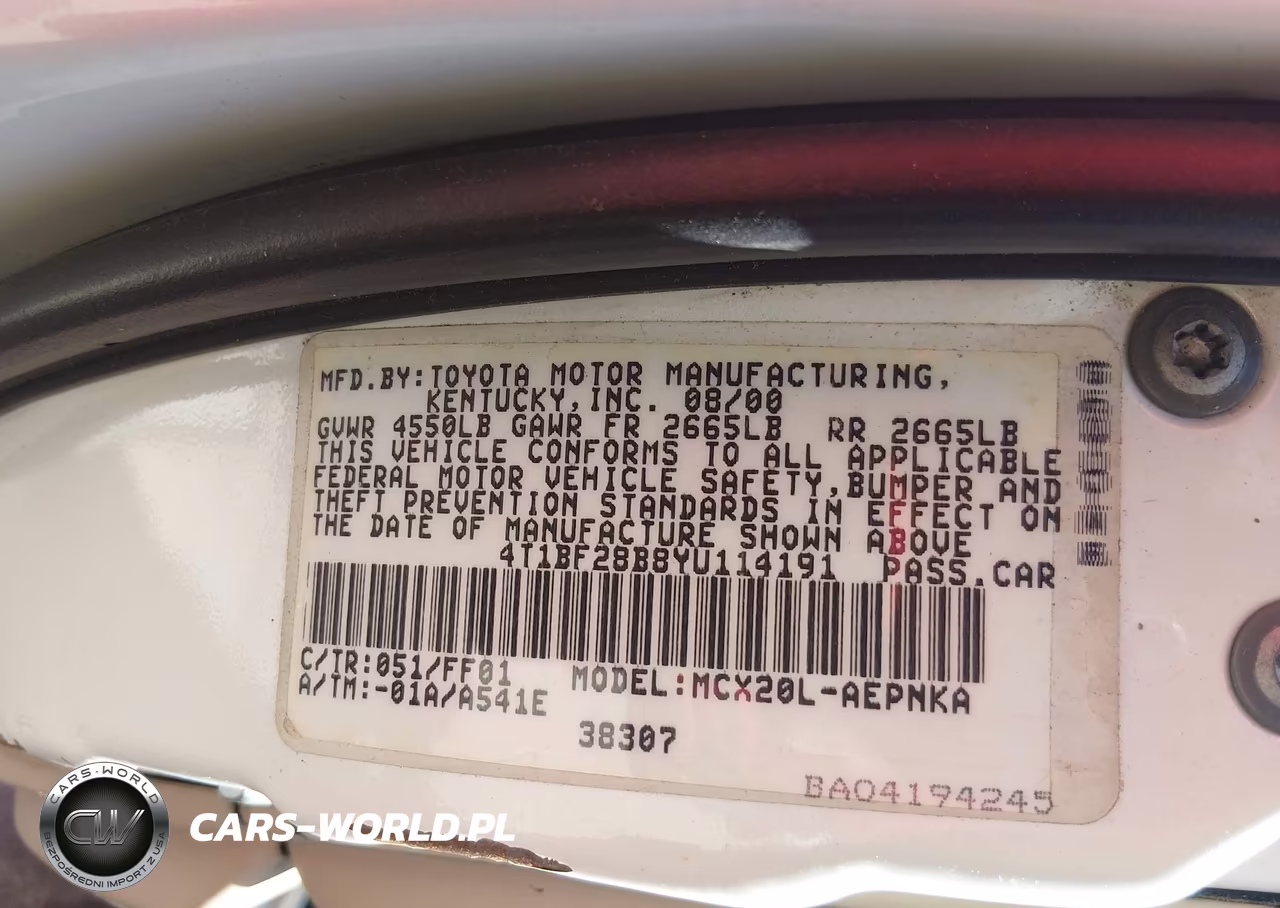 2000 Toyota Avalon Xl VIN:4T1BF28B8YU114191 - 9