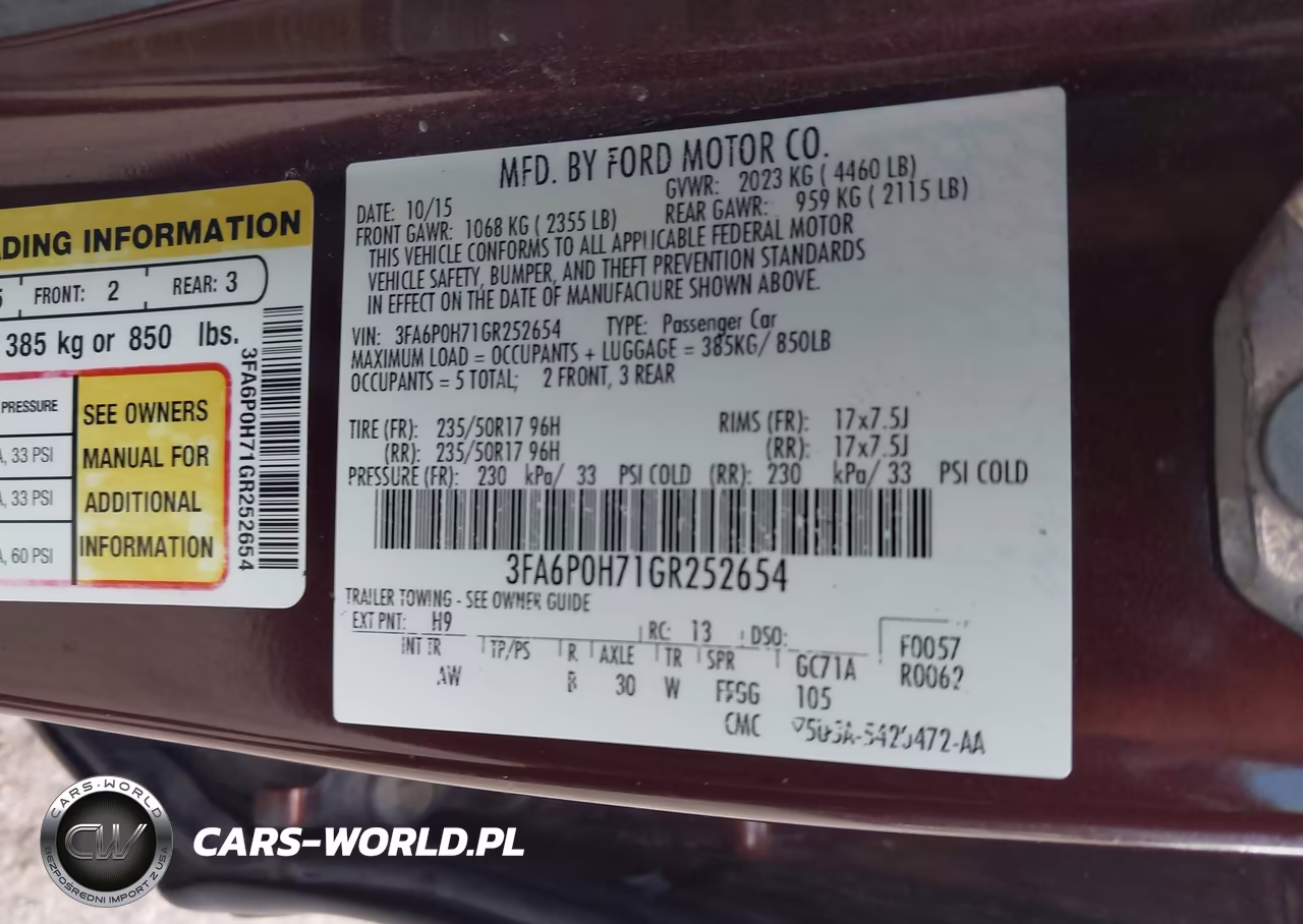 2016 Ford Fusion Se VIN:3FA6P0H71GR252654 - 9