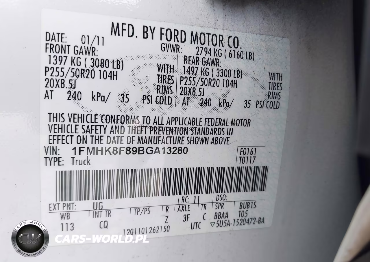 2011 Ford Explorer Limited VIN:1FMHK8F89BGA13280 - 9