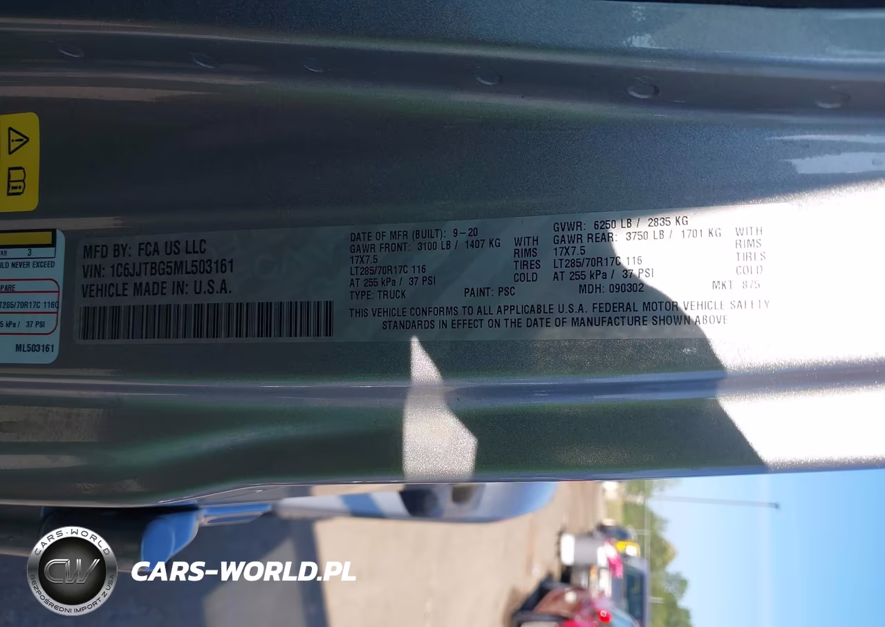 2021 Jeep Gladiator Rubicon 4X4 VIN:1C6JJTBG5ML503161 - 9