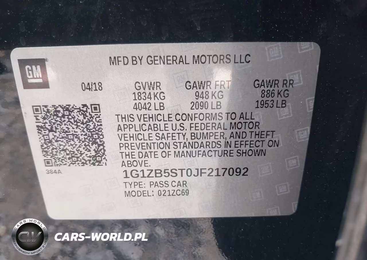 2018 Chevrolet Malibu 1Ls VIN:1G1ZB5ST0JF217092 - 9