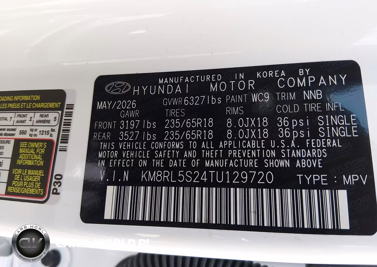 2026 Hyundai Palisade Sel 7P VIN:KM8RL5S24TU129720 - 9