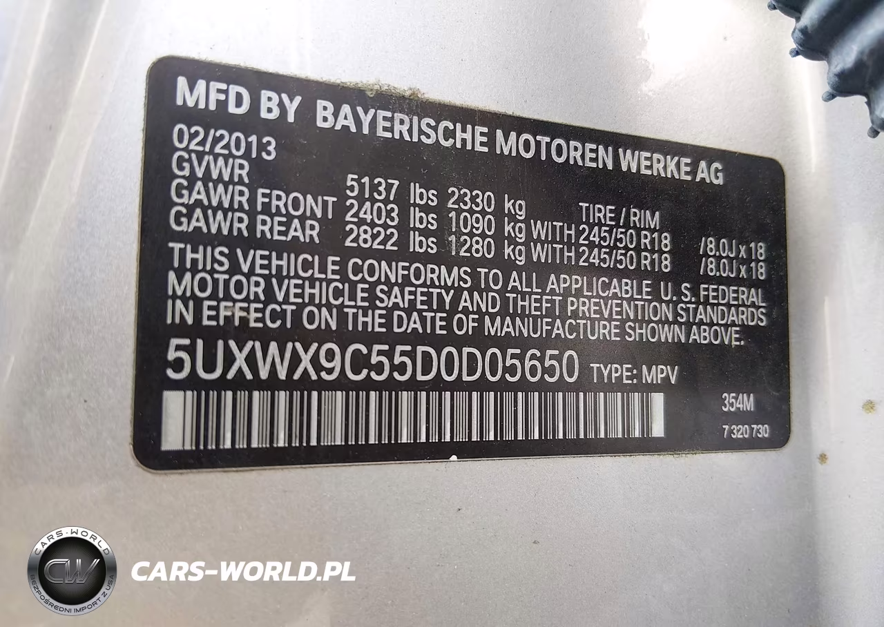 2013 BMW X3 xDrive28I VIN:5UXWX9C55D0D05650 - 9
