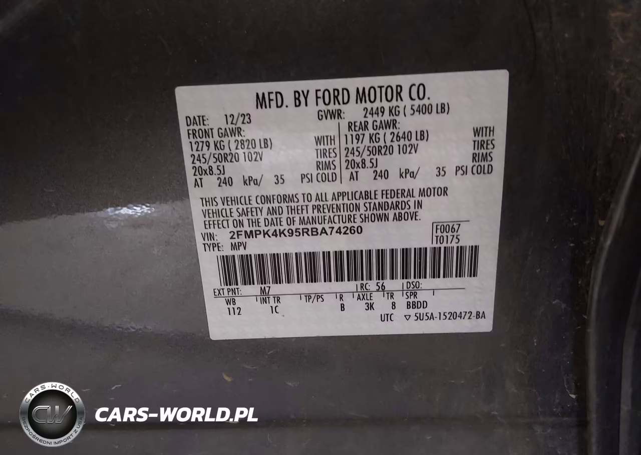 2024 Ford Edge Titanium VIN:2FMPK4K95RBA74260 - 9