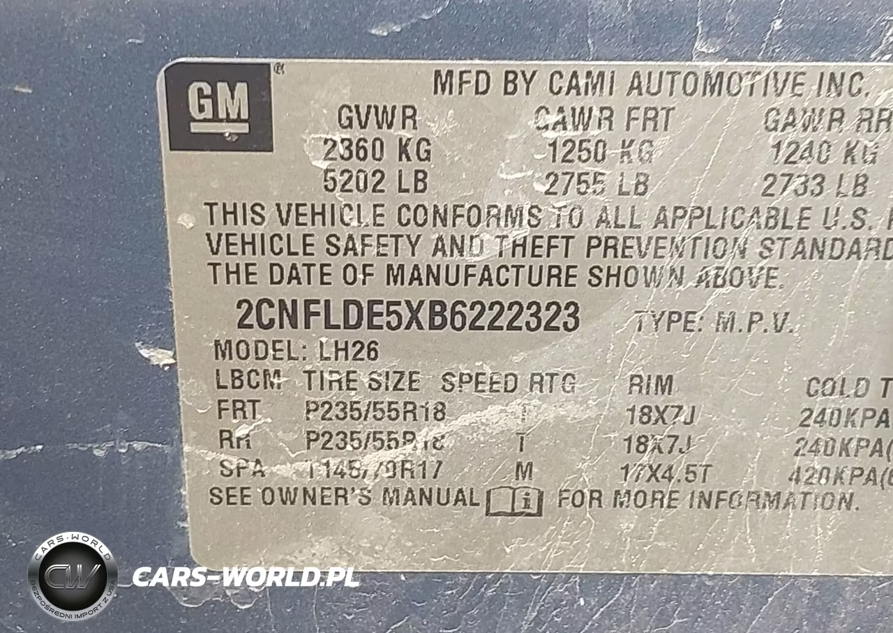 2011 Chevrolet Equinox Lt W-1Lt VIN:2CNFLDE5XB6222323 - 9